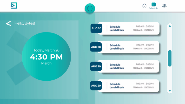 Desktop view of Syntry's Schedules module