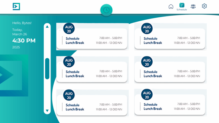 Desktop view of Syntry's Schedules module